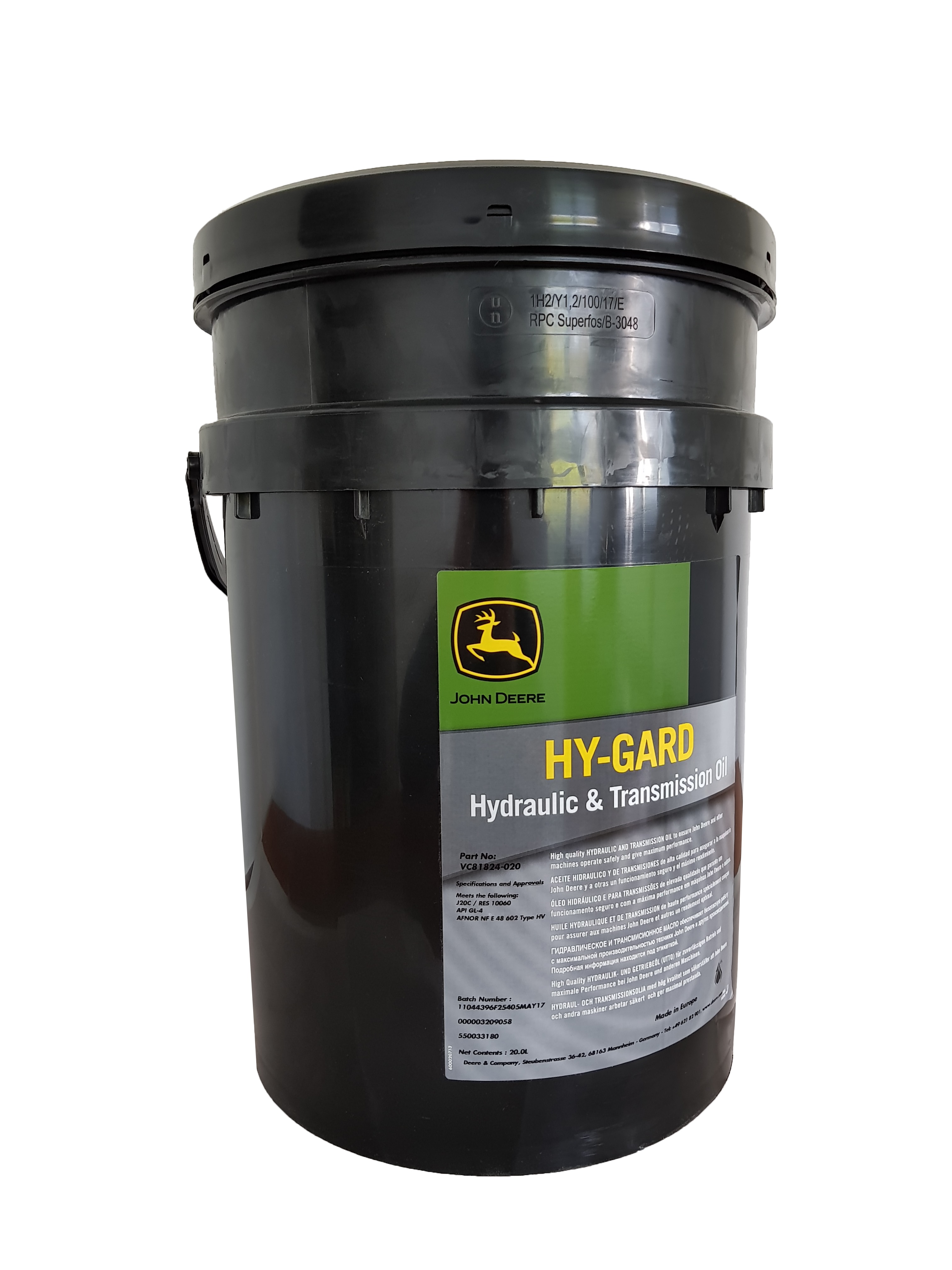 John Deere Hy-Gard Getriebeöl und Hydrauliköl 20 Liter