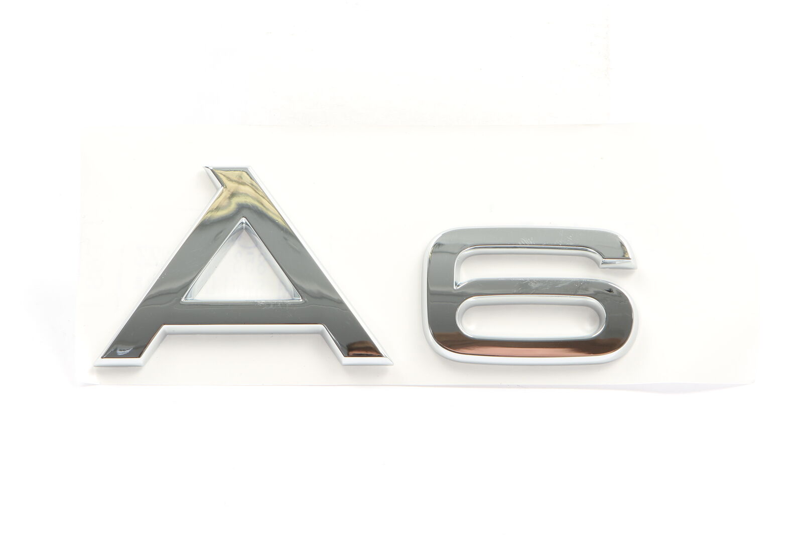 Original Audi Schriftzug A6 4F08537412ZZ Emblem Logo Aufkleber Modellbezeichnung, chrom glänzend