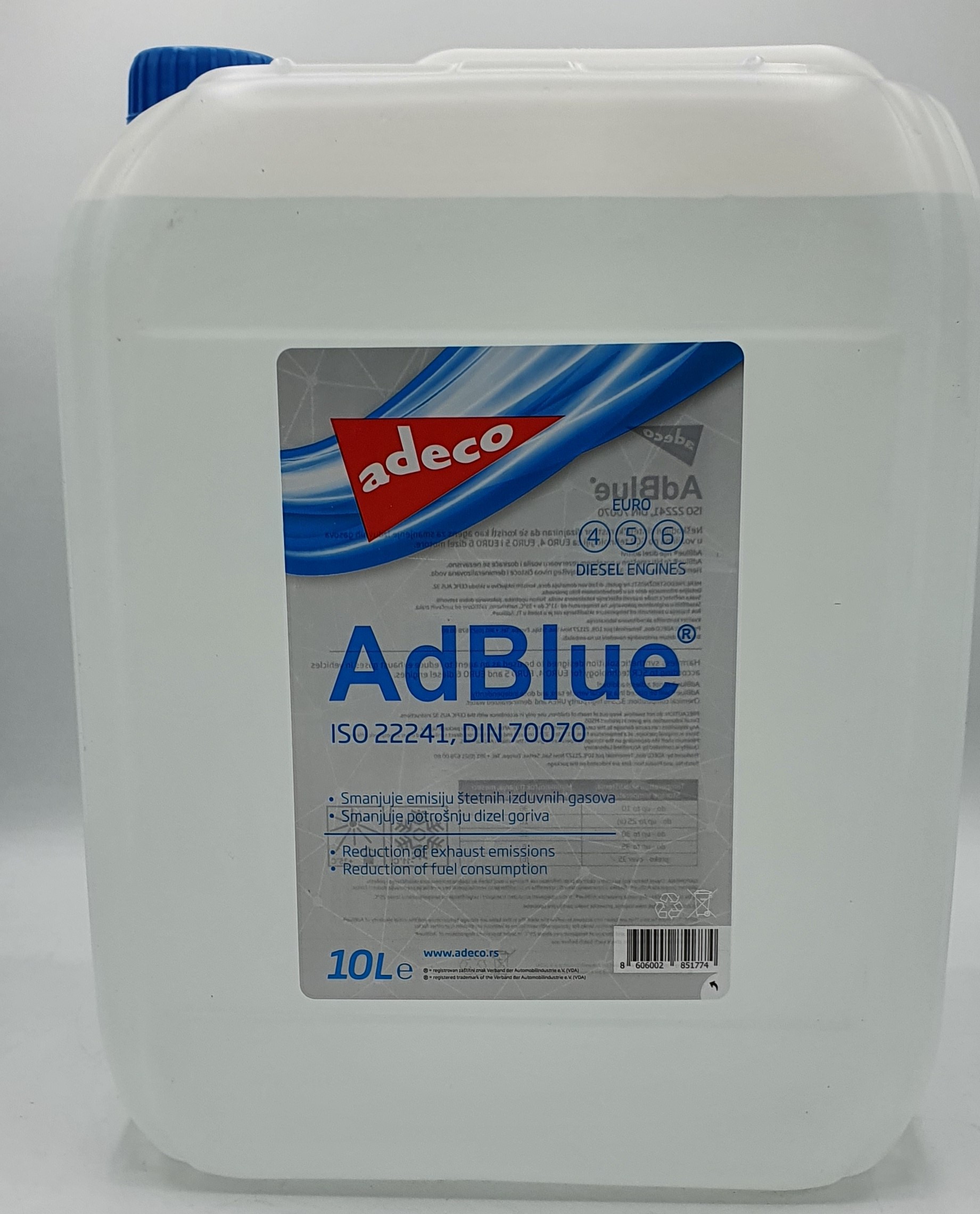 Adeco AdBlue® Harnstofflösung - 10 Liter inkl. Flex-Ausgießer