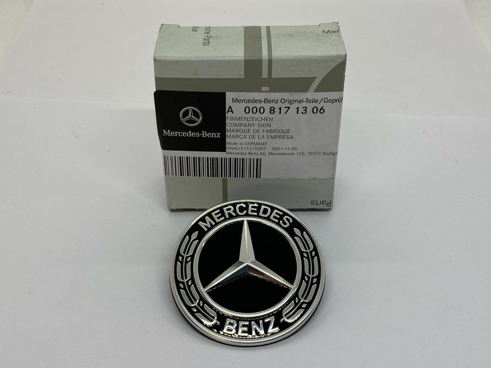 Original Mercedes-Benz Emblem A0008171801 Motorhaube schwarz A-Klasse B-Klasse C-Klasse E-Klasse