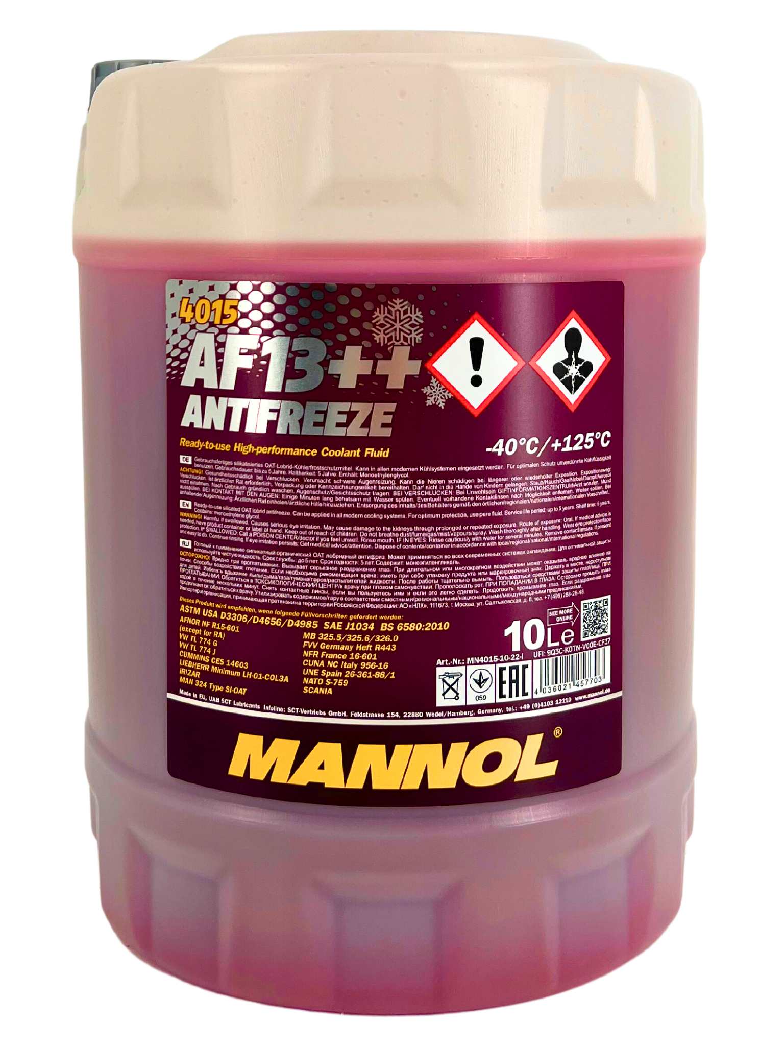 Mannol Antifreeze Kühlerfrostschutz AF13++ (-40 °C) 10 Liter
