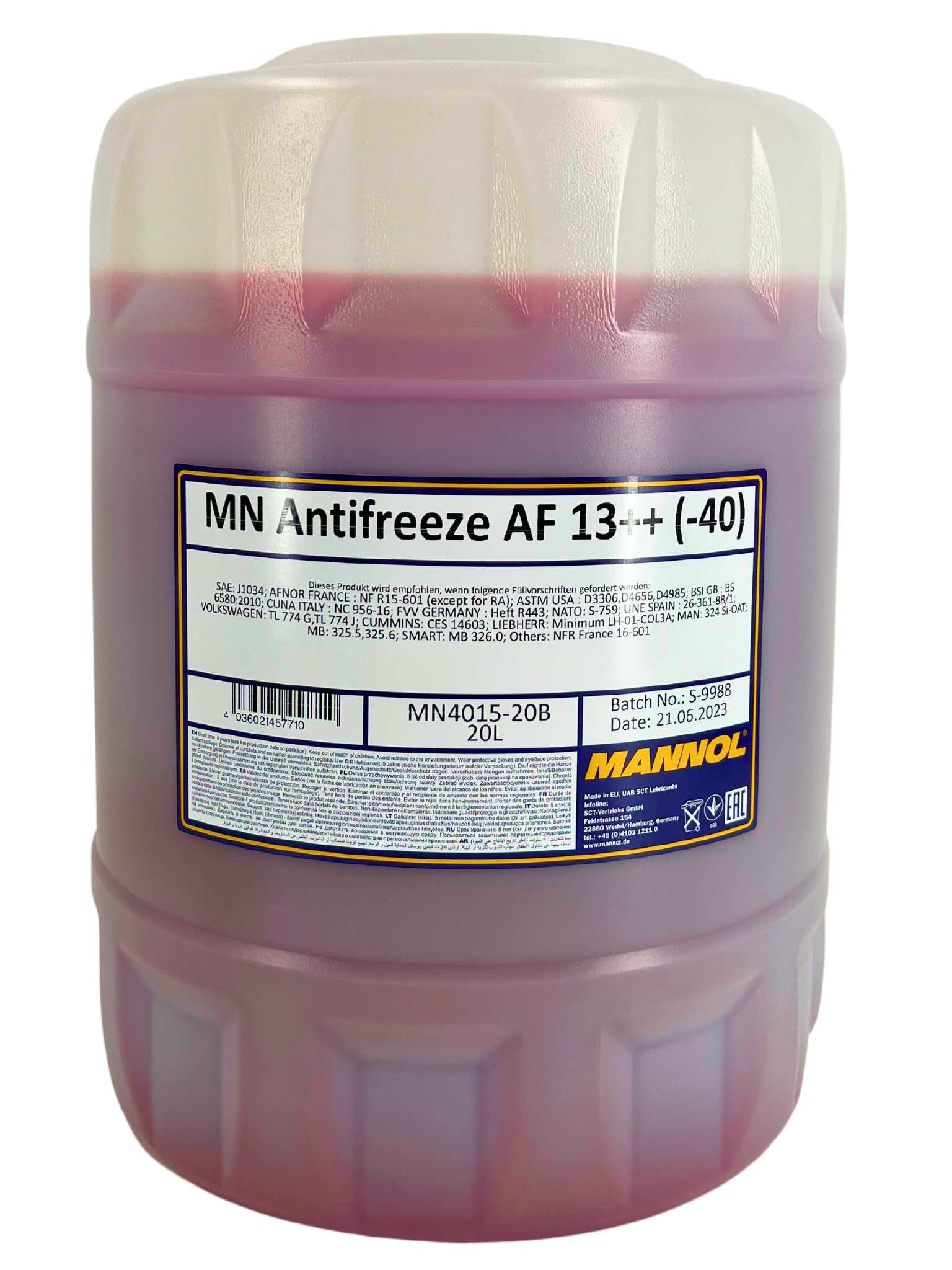 Mannol Antifreeze Kühlerfrostschutz AF13++ (-40 °C) 20 Liter